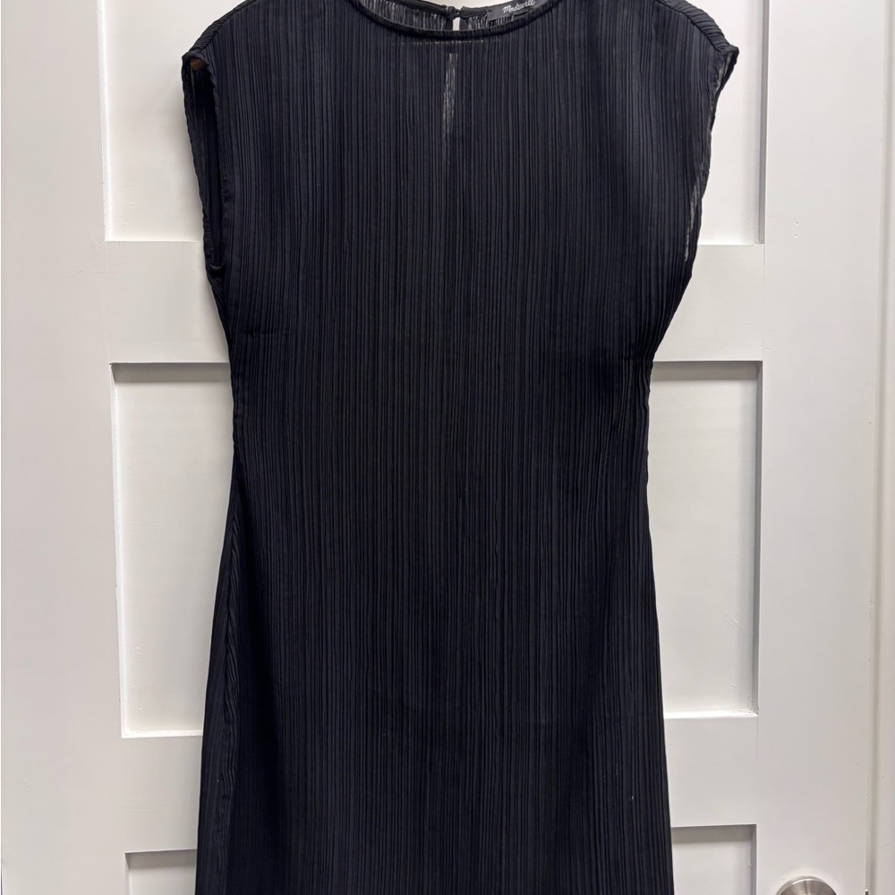 Madewell Plissé Mini Tee Dress Black